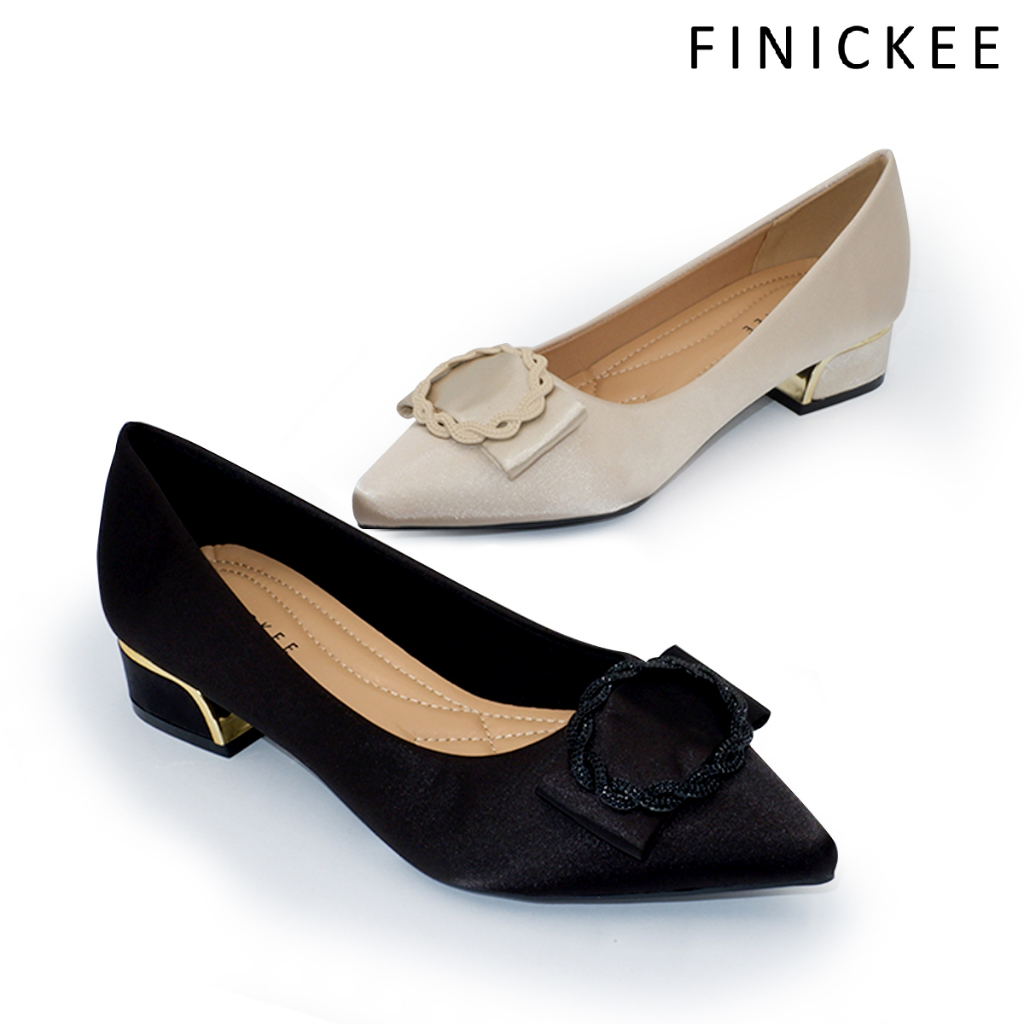 Finickee Camila Pumps Close Shoes (Black/Nude) | Shopee Philippines