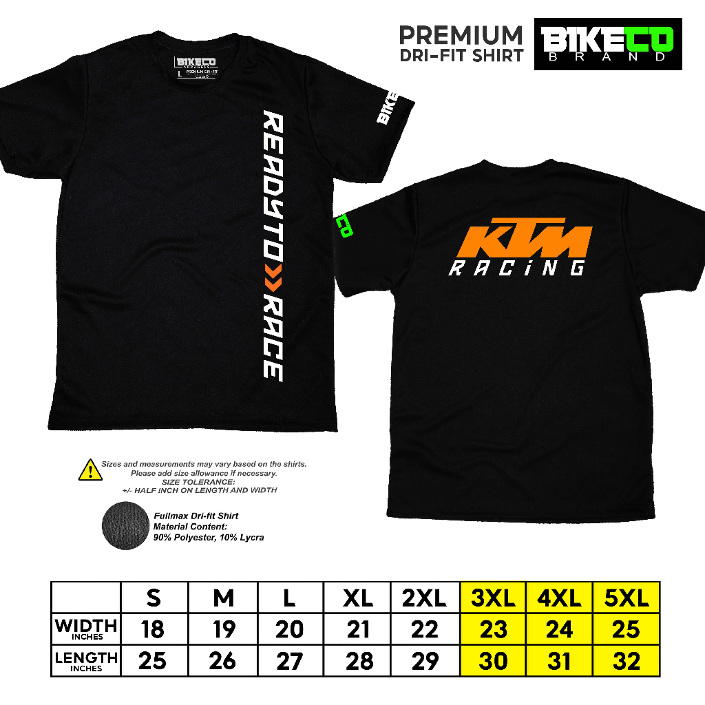 Ktm Racing Side Print | Premium Riding Dri-Fit Shirt | Shopee Philippines