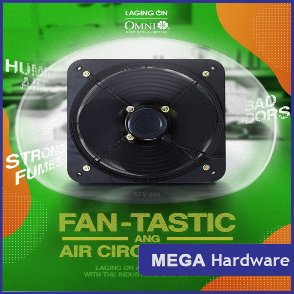OMNI Industrial Exhaust Fan w/ Grill Wall Mounted (12 inch, 14 inch, 16 ...