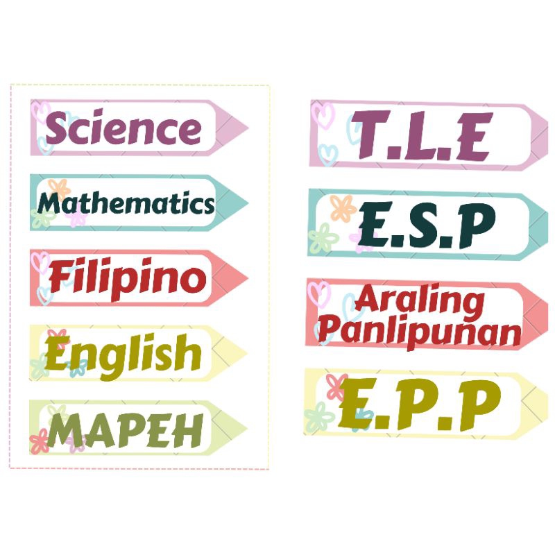 subject label sticker | Shopee Philippines