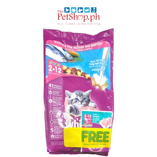 Whiskas Junior Ocean Fish w/ Milk 1.1kg ( with FREE 1 Pouch 80g