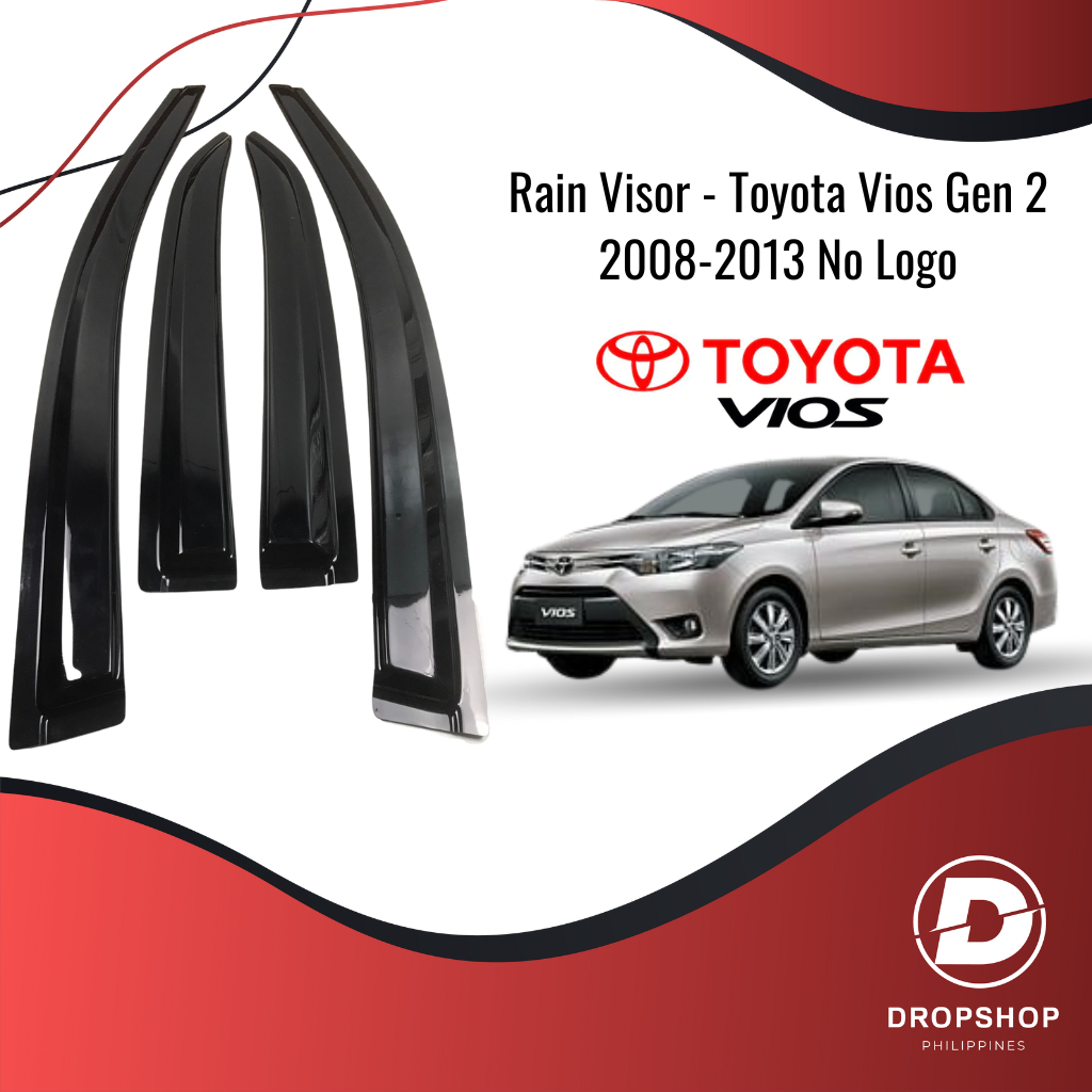 DP Rain Visor - Toyota Vios Gen 2 2008-2013 No Logo Window Guard OEM ...