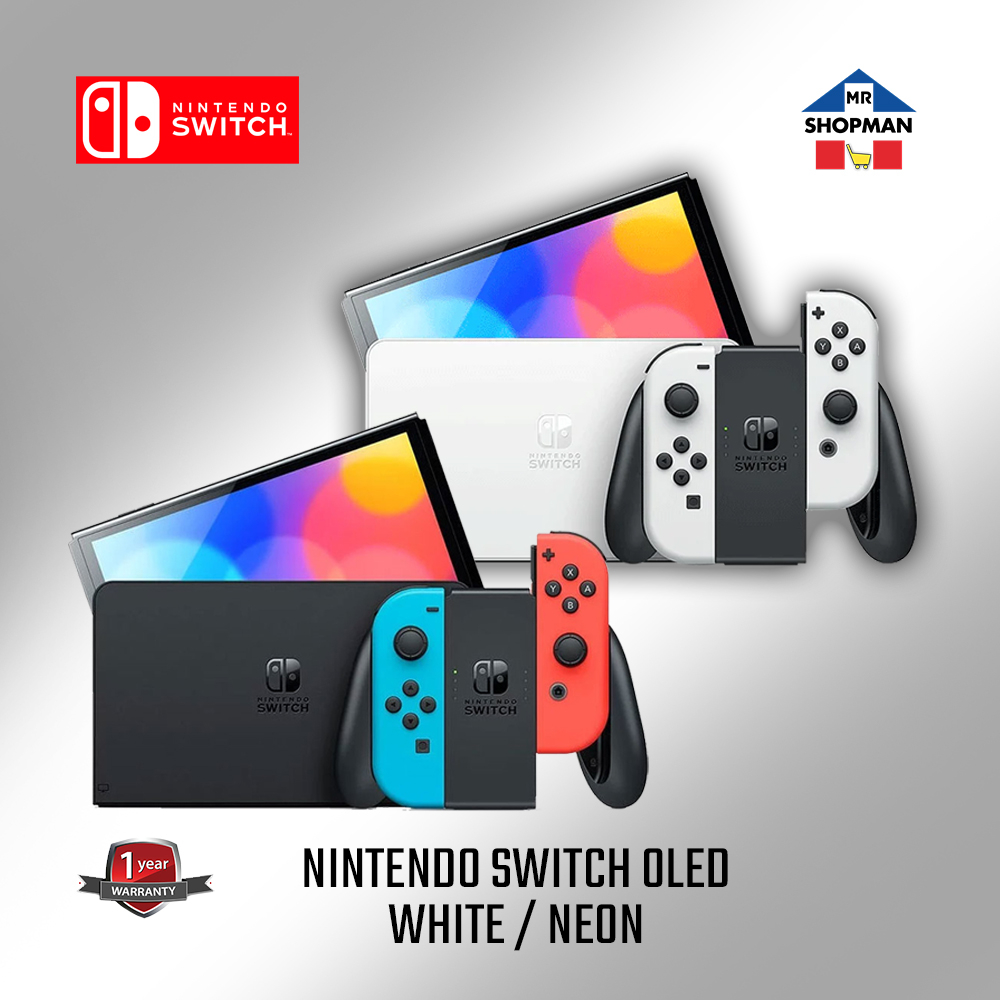 Nintendo Switch OLED with Joy Con White / Neon Handheld Game Console