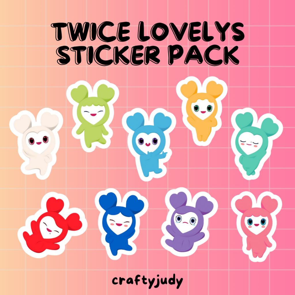 Twice Lovelys Vinyl Sticker Pack (Matte, Glossy or Photo Sticker Paper ...