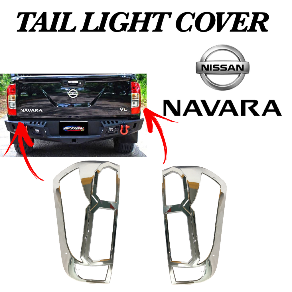 OC NISSAN NAVARA 2015 Tail Light Cover Chrome Garnish Taillight Car ...
