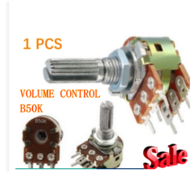 1PCS VOLUME CONTROL B50K ohm 6 pins Volume Control Dual Linear Taper ...