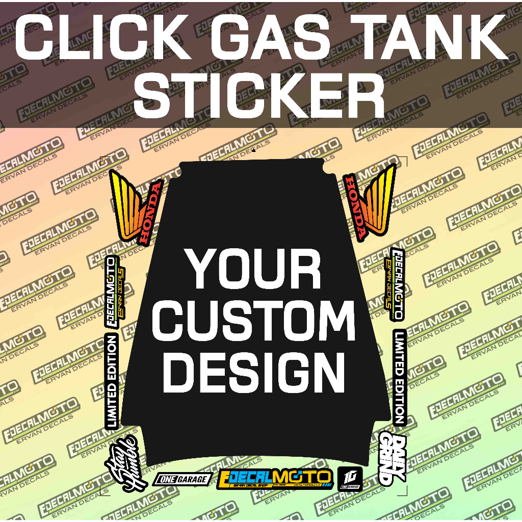 HONDA CLICK VERSION 2 ,3 & 4 MALAYSIAN FLAG GAS TANK STICKER FANCY ...