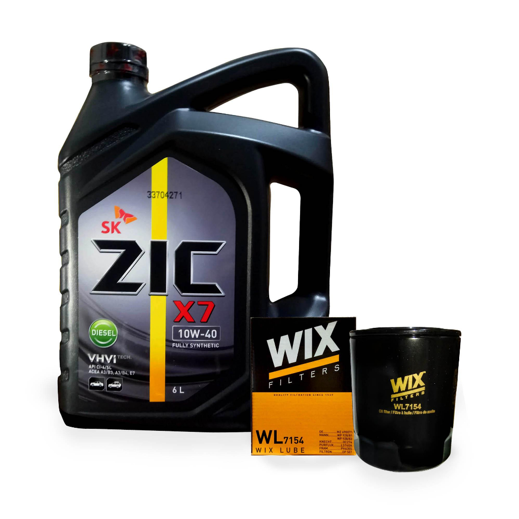 SK ZIC X7 Diesel 10W-40 Fully Synthetic Diesel Motor Oil Bundle for ...