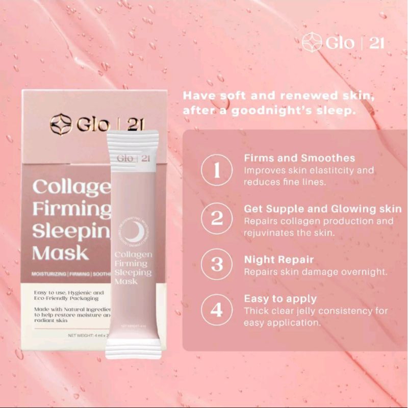 Glo21 COLLAGEN FIRMING SLEEPING MASK Shopee Philippines
