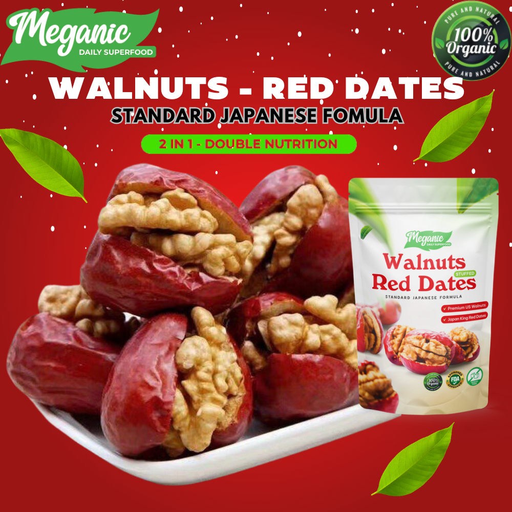 Meganic Walnut Red Dates Walnuts Ready To Eat 2 in 1 double Nutrition Standard Japanese Formula