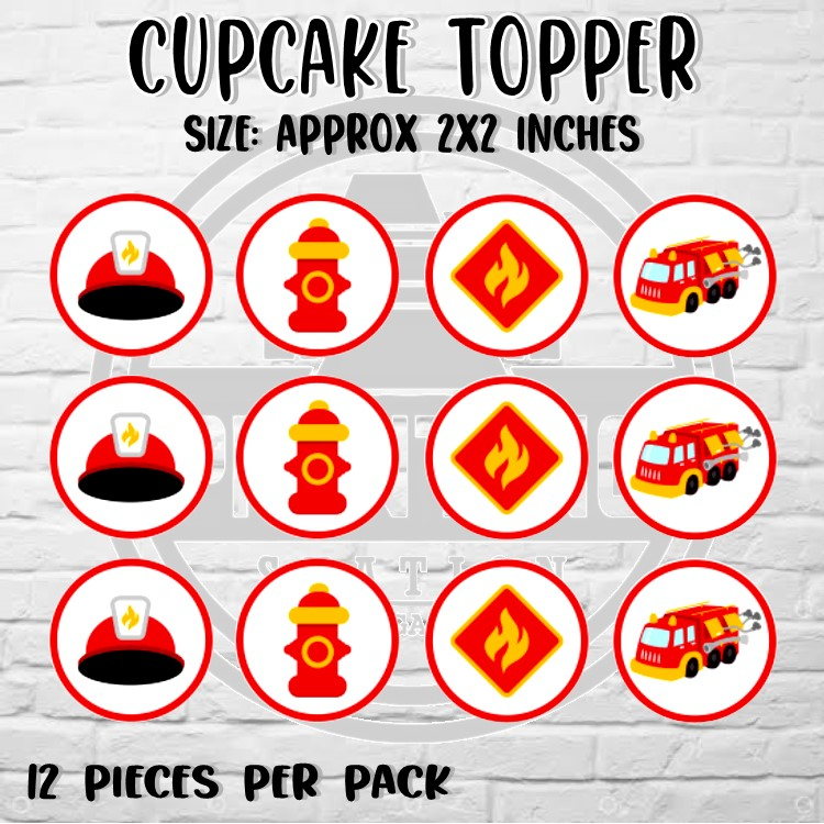 Fire Fireman Theme Cupcake Topper | Shopee Philippines