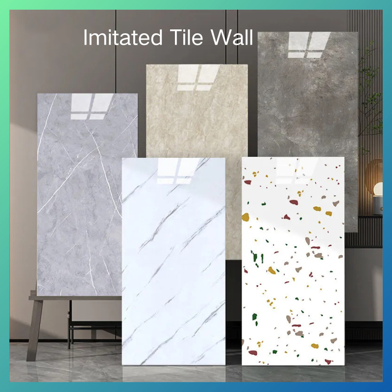 Marble 3D Vinyl tile Floor Sticker 30x60cm With Waterproof PVC Self