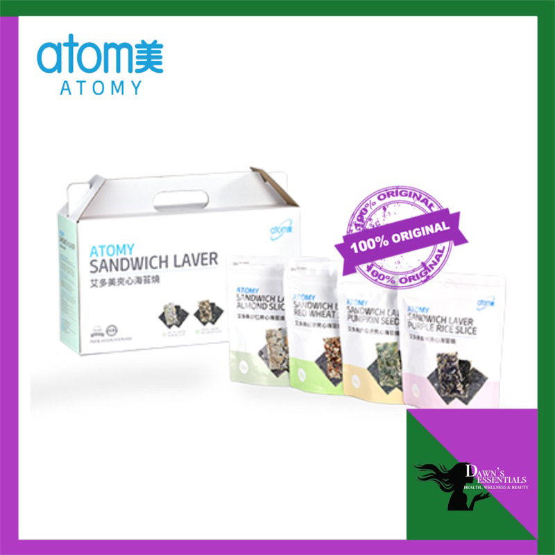 Korean Crispy Seaweed Snack Atomy Sandwich Laver Shopee Philippines