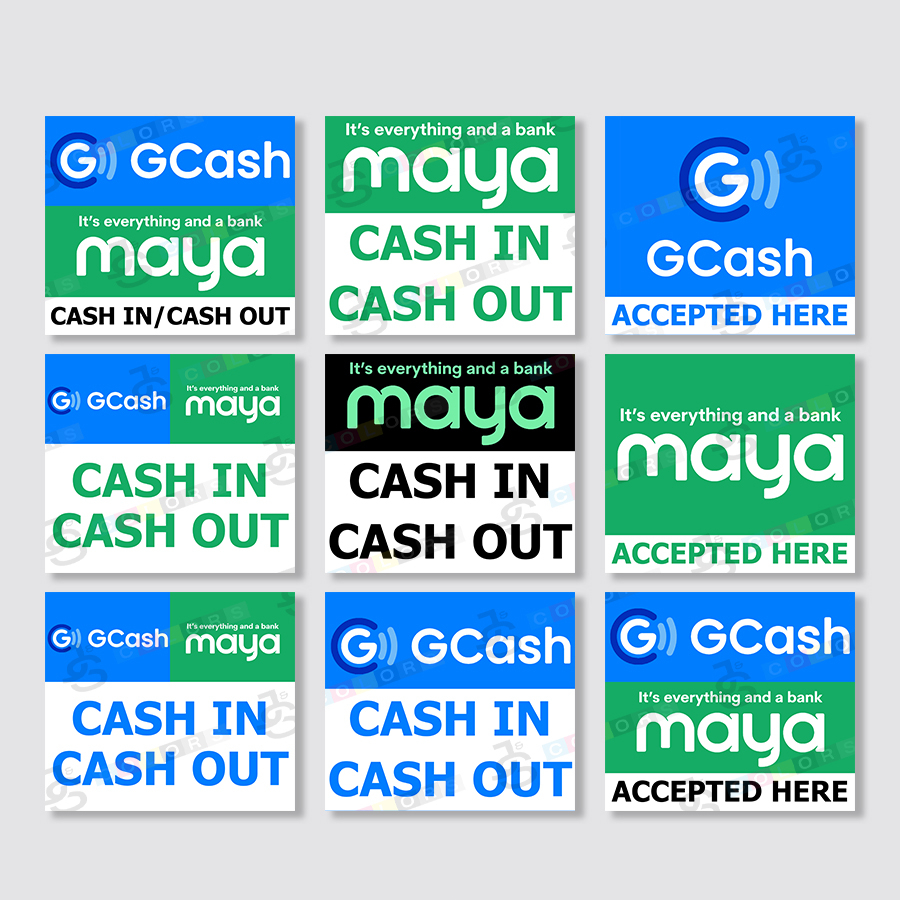 Gcash Maya Business Signage: Payment/Cash In Cash Out Business | Shopee ...