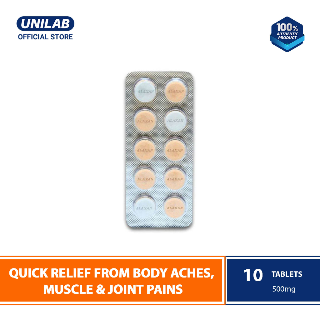 Alaxan Ibuprofen + Paracetamol 10 Tablets Shopee Philippines