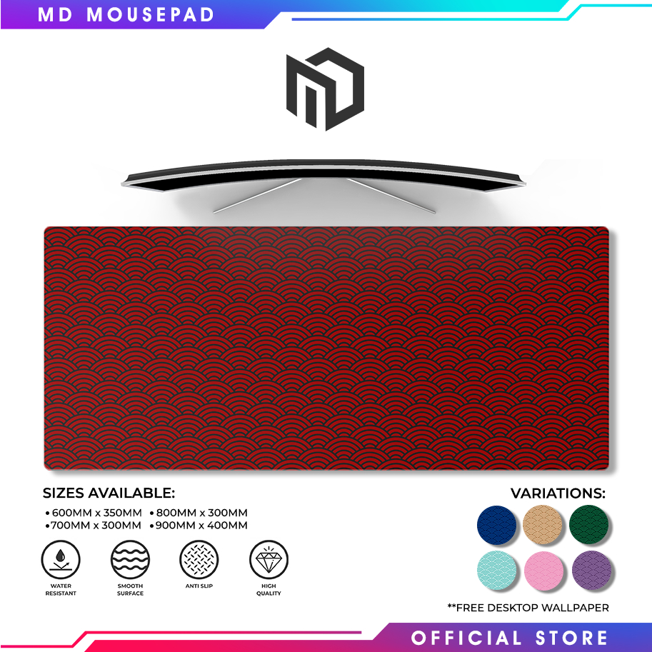 MD Mousepad Japanese Pattern 7 Colors Extended Large Gaming Mouse