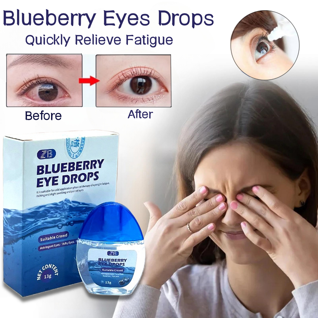 Blueberry Eye Drop Relieves Red Eyes Discomfort Blurred Vision Dry Itchy Eyes Clean Detox Care