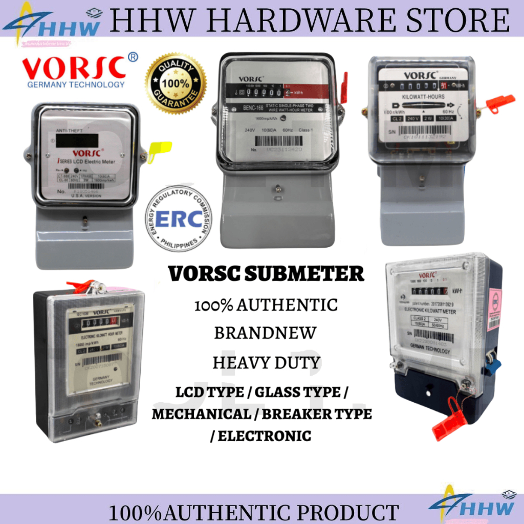DIRECT SUPPLIER VORSC SUB METER'S LCD TYPE/GLASS TYPE/MECHANICAL ...