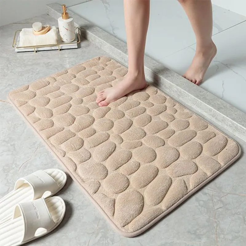 Bathroom Floor Mat Anti Slip Absorbent Quicky Dry Shower Mat Doormats ...
