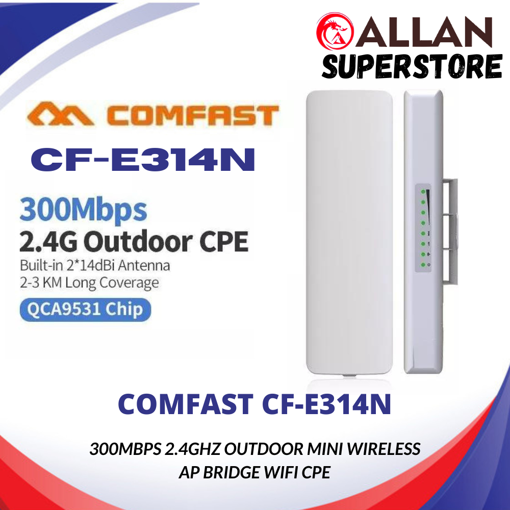 COMFAST CF-E314N 300Mbps 2.4Ghz Outdoor Mini Wireless AP Bridge WIFI ...