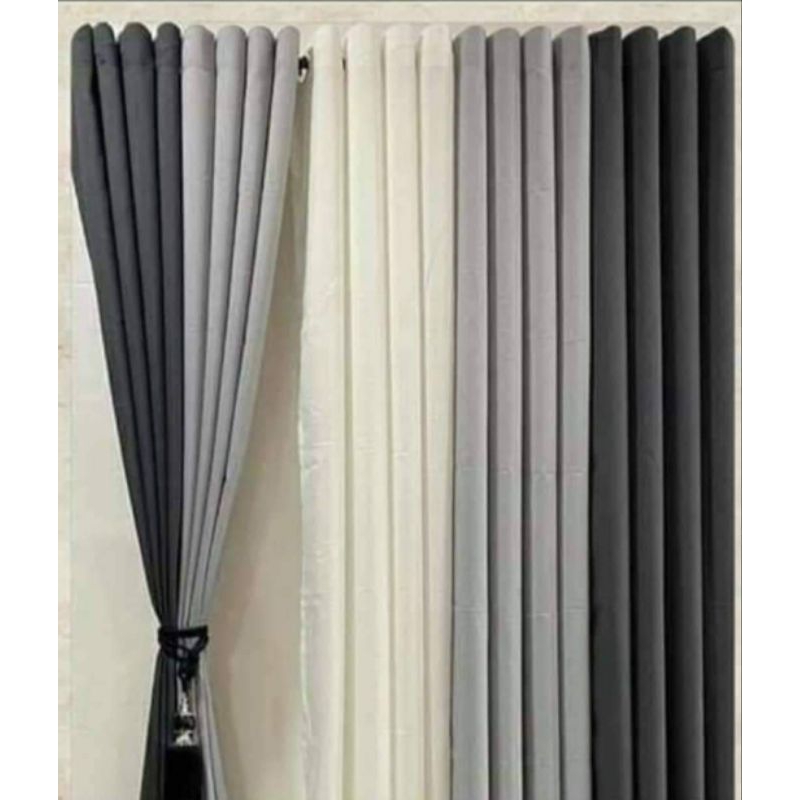 Gray Ring Curtain Plain (5ft-10ft) Sold Per Piece Us Katrina Tela Diy 