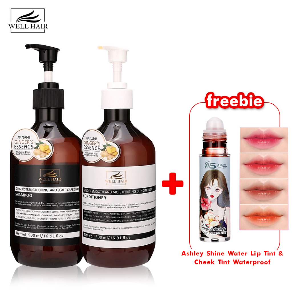 Well Hair Premium Series Ginger Shampoo+Conditioner Scalp Care Smooth ...
