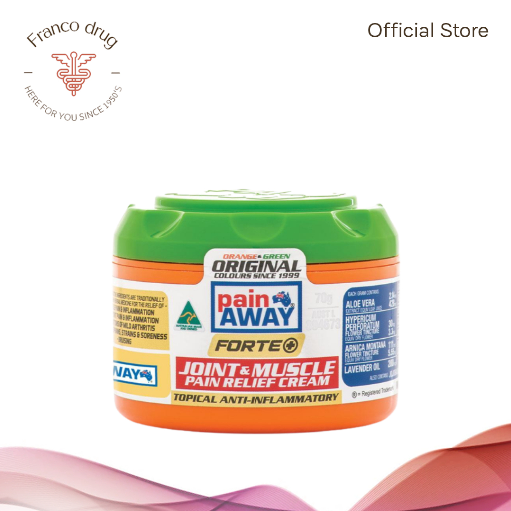 Pain Away Forte Joint Muscle Pain Relief Cream 70g (+Heat & +Ultra