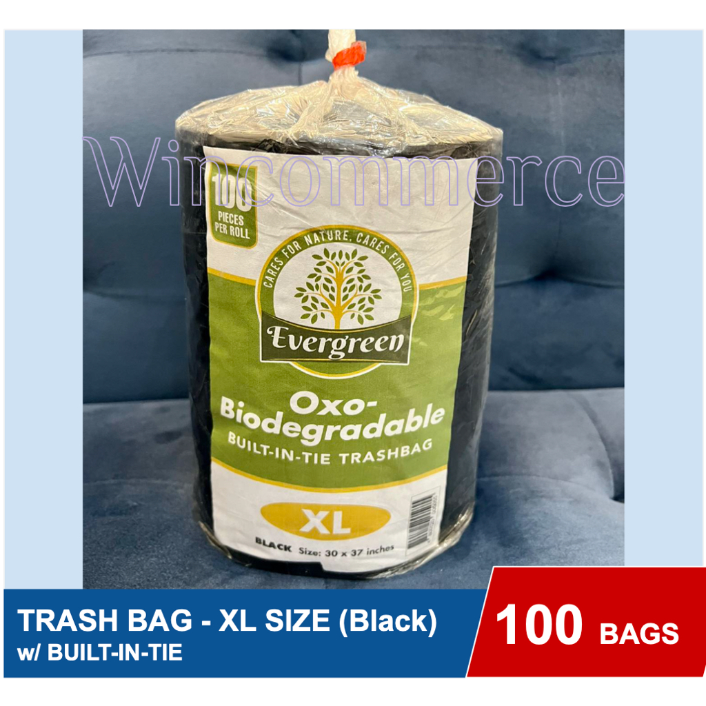 XL BLACK TRASH BAGS with Builtin Tie [Quality/Durable/Ecofriendly] Shopee Philippines