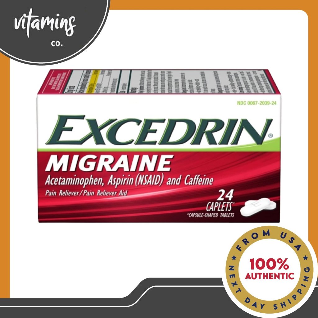 Excedrin Migraine Pain Reliever (24 count) Shopee Philippines