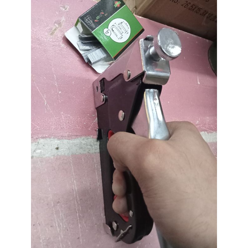 High Quality Gun tacker Box with Free bala | Shopee Philippines