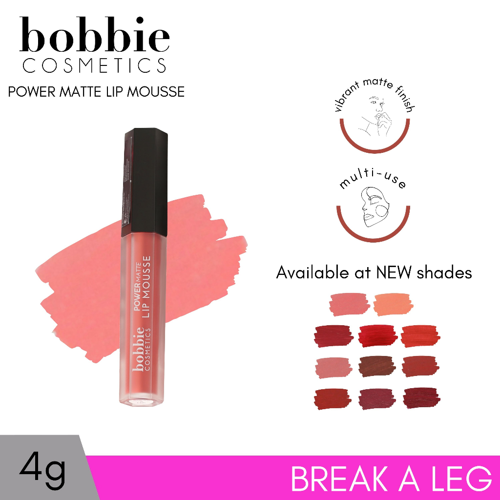 Bobbie Cosmetics Power Matte Lip Mousse 4g in Break A Leg | Shopee ...