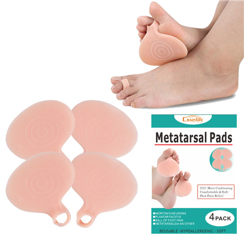 Crazylife Metatarsal Pads of Foot Cushions - Soft Gel Ball of Foot Pads ...