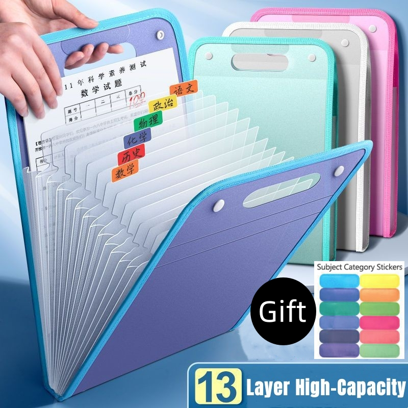 Folder File Organizer Expanding File Folder Clear Book 13 layer test