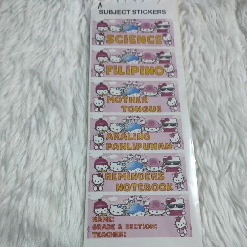 HK SCHOOL SUBJECT STICKERS | Shopee Philippines