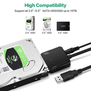6-inches Super Speed USB 3.0 To SATAIII 6Gbps 22 Pin 2.5 Inch Hard Disk  Driver Adapter Cable Converter w/ Reserved USB Power Cable, SATA to USB 3.0  Converter w/UASP for SSD/HDD 