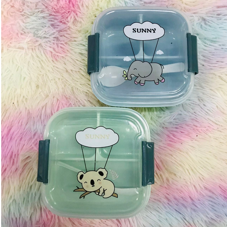 Cute Cartoon Lunch Box Food Storage Box Portable Kids Student Bento Box