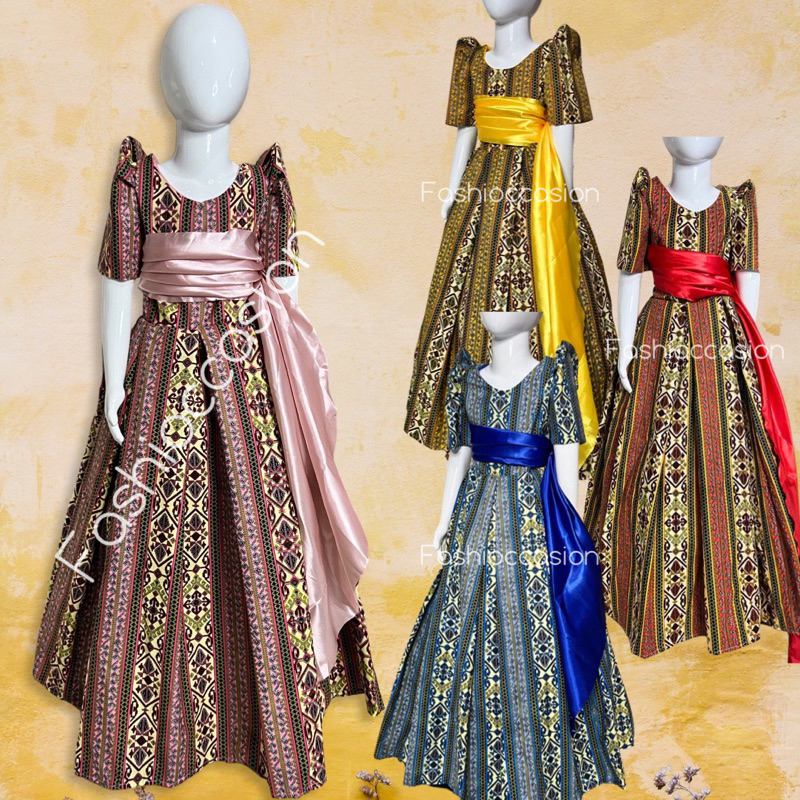 Modern Filipiniana Ethnic Gown For Kids - Buwan Ng Wika Costume ...