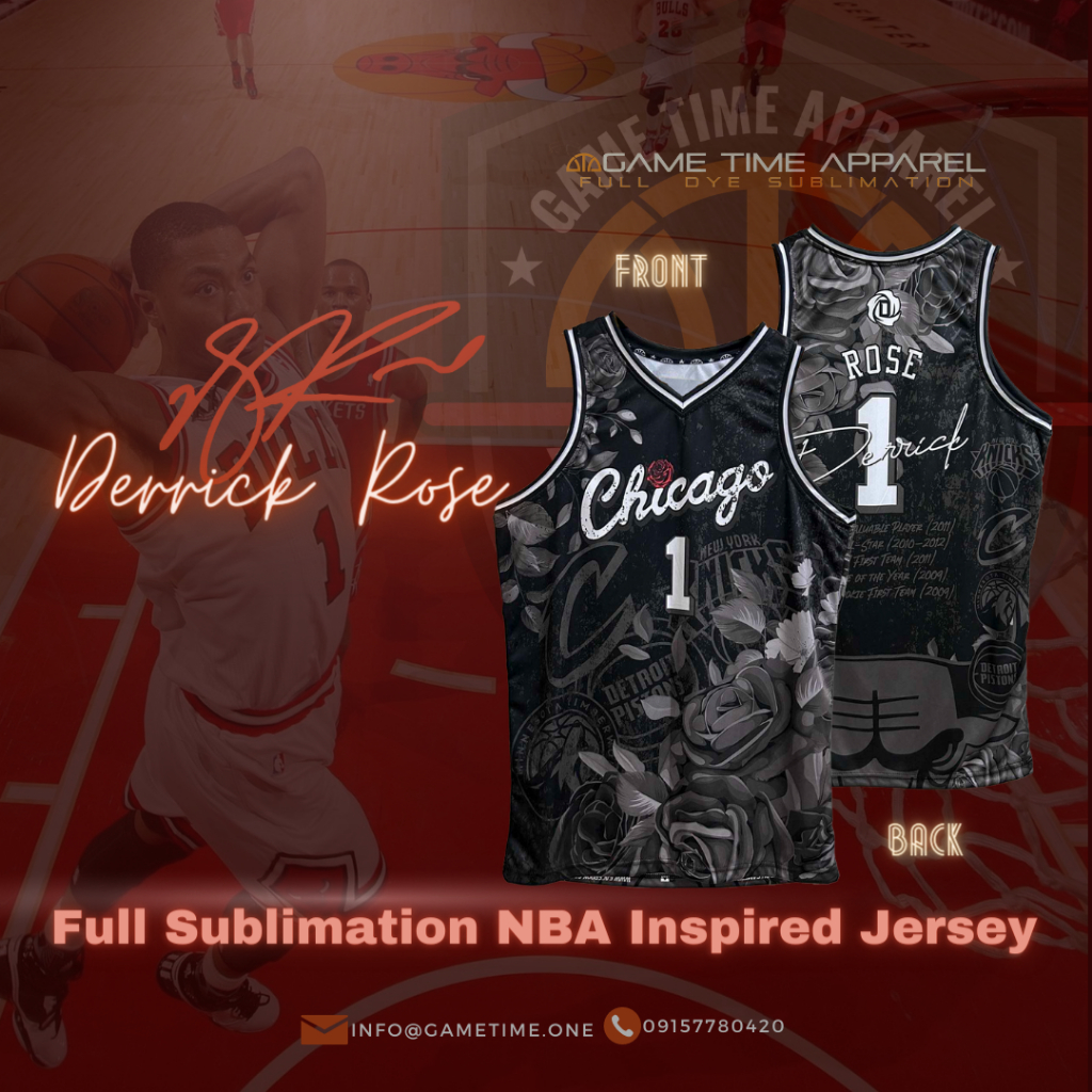NBA Derrick Rose Signature Edition Full Sublimation Custom High Quality ...