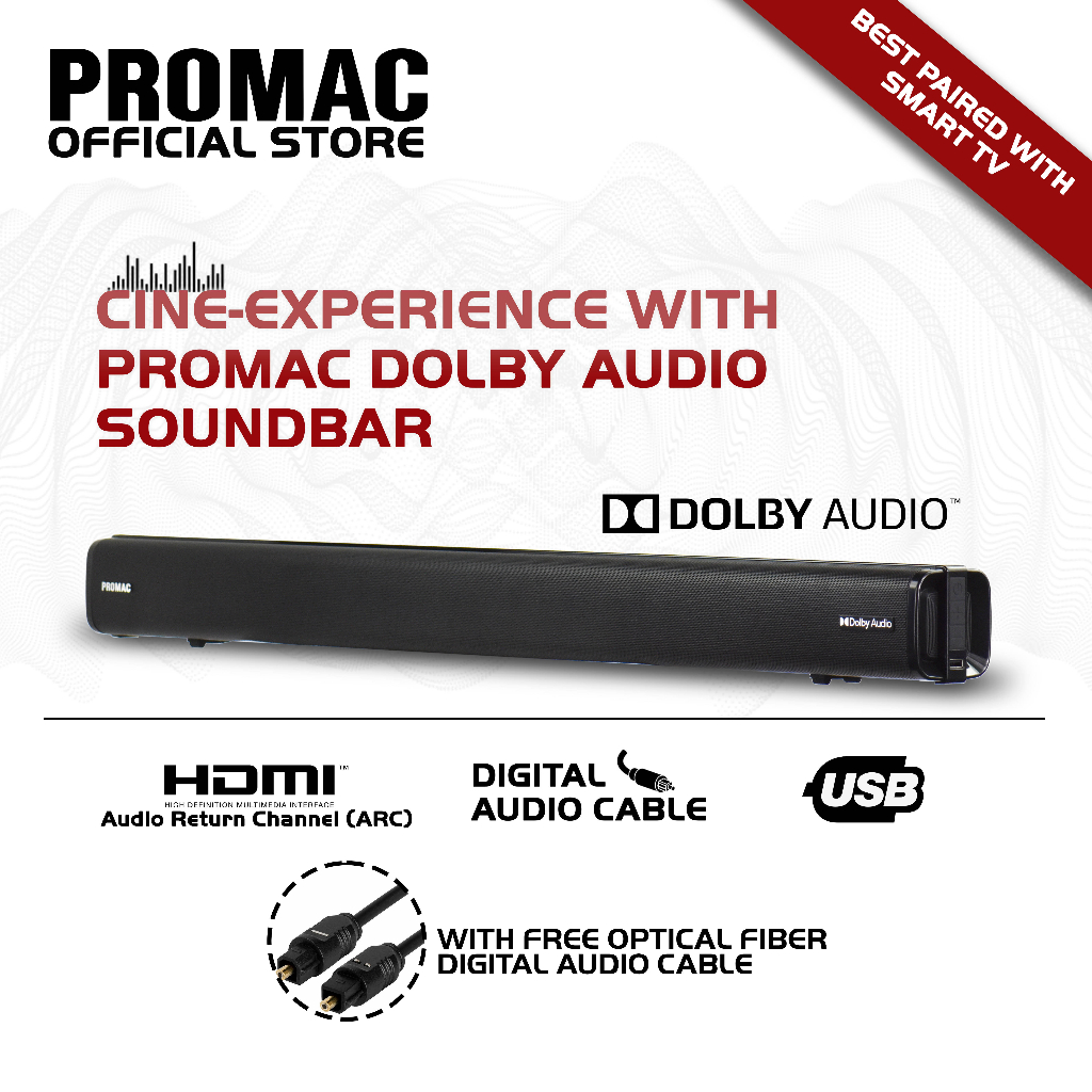 Promac SBD2090BT 2Channel DOLBY Audio Soundbar Shopee Philippines
