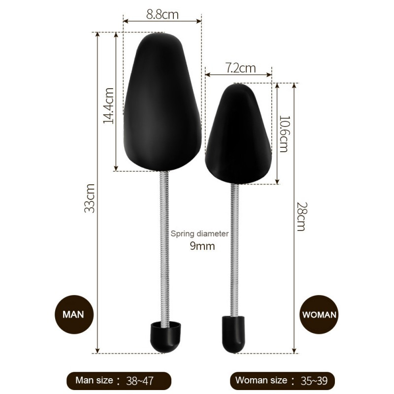 1Pair Shoe Tree Spring Type Shoe Adjustable Support Plastic Stretcher ...