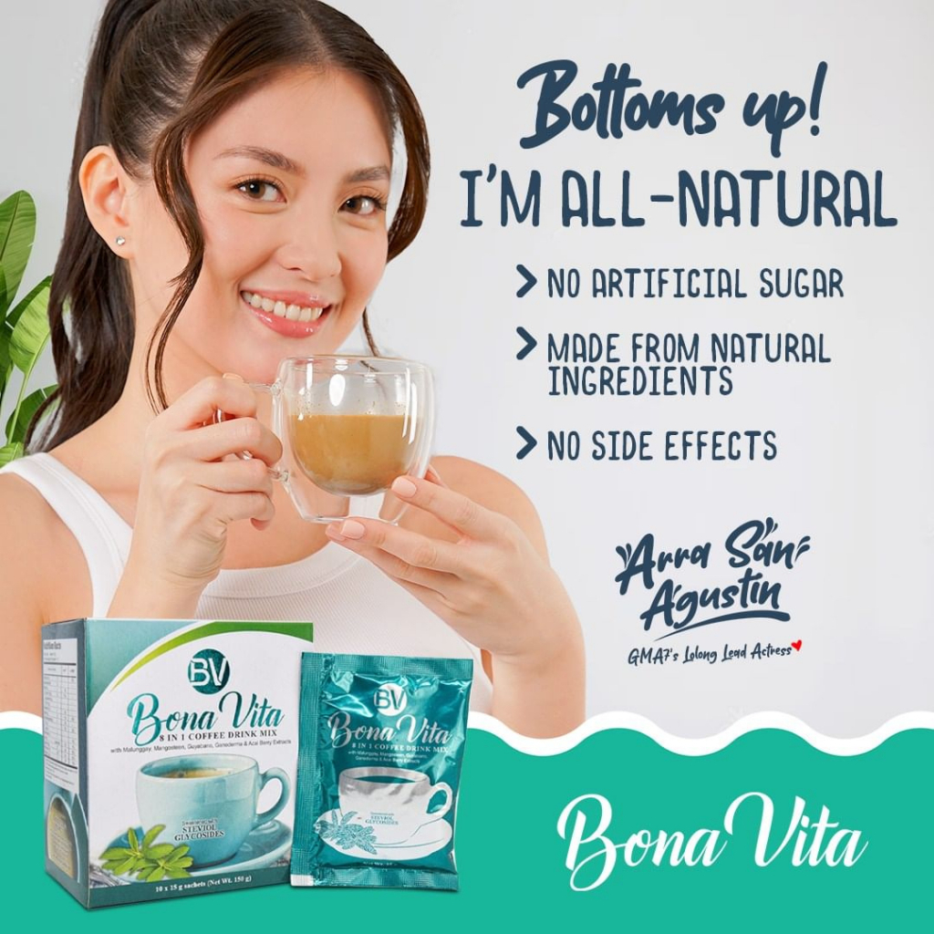 1 Box Bona Vita 8 in 1 Coffee (10x15g sachet) I Reduce Cholesterol I