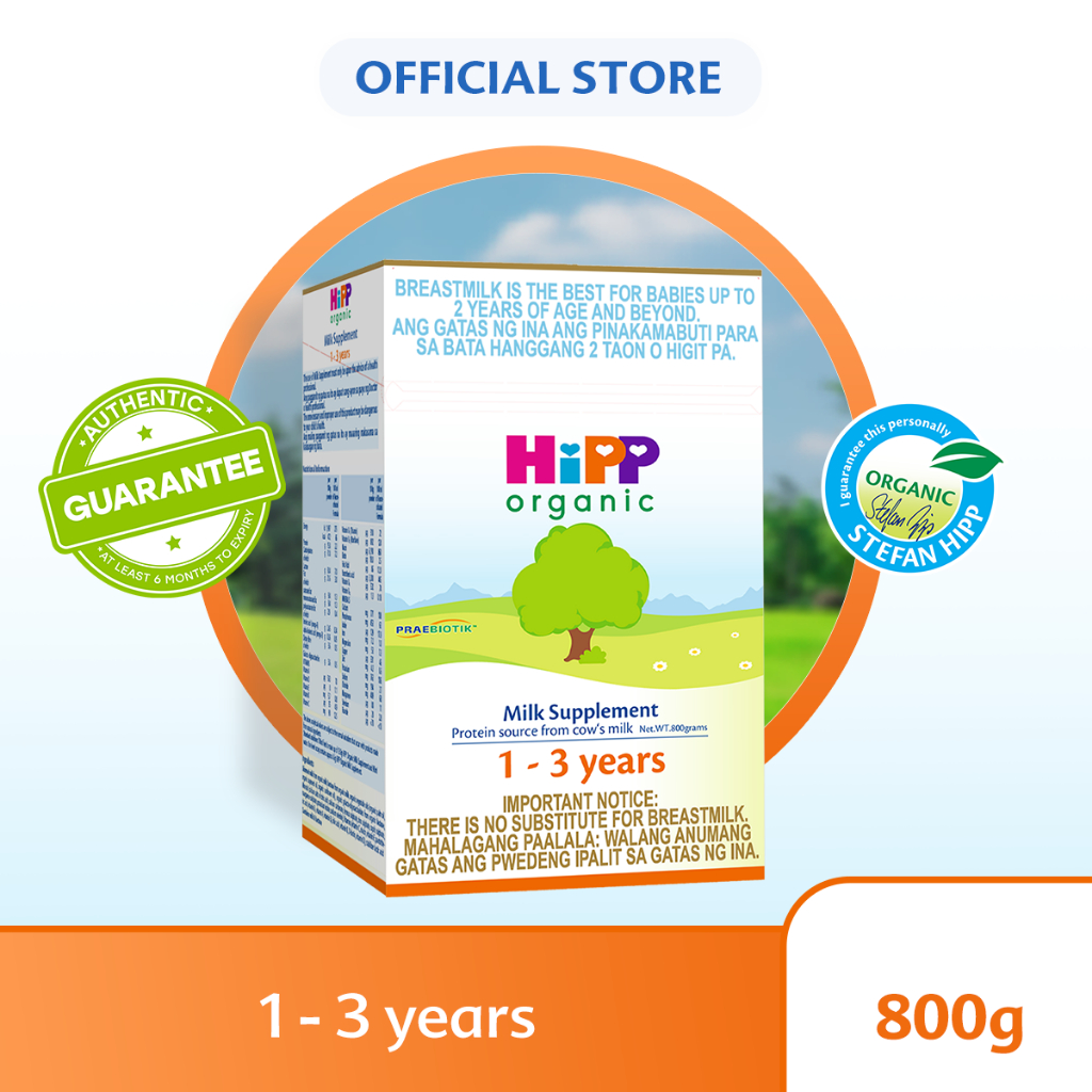 HiPP Organic Milk Supplement 1-3 Yrs Old 800g