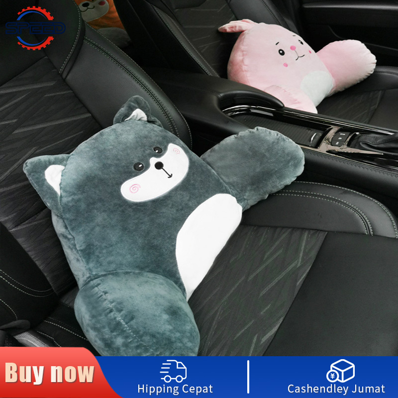 1pc Cartoon Car Lumbar Back Support Pillow For All Seasons, Seat Waist  Cushion For Driver, Car Waist Pad And Back Support