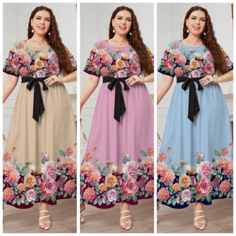 Silk Dress Two-Piece Women's Elegant Floral Plus Size Dress Casual Beach Vintage Long Dress mother dress 2024 Summer New Fashion