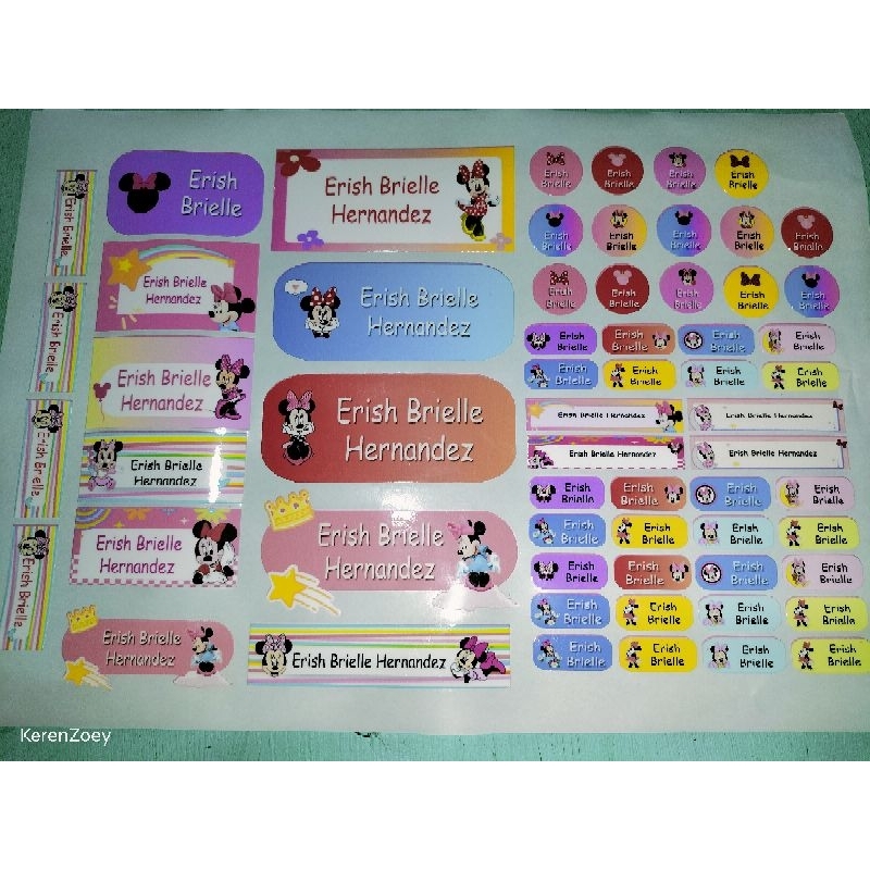 PERSONALIZED WATERPROOF NAME STICKERS FOR PEN, LUNCH BOX, CP, UMBRELLA ...