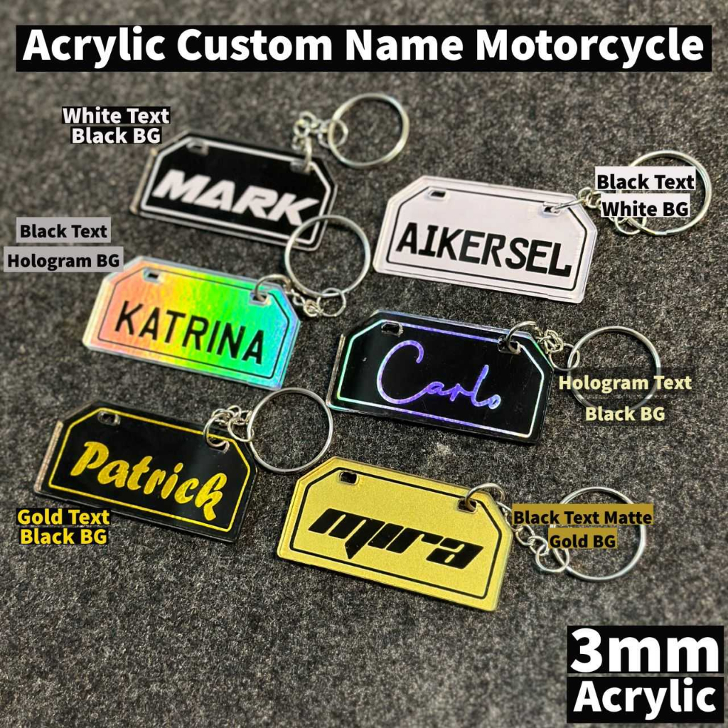 Custom Mini Plate Keychain PRINTED(Not Cut-out) | Shopee Philippines