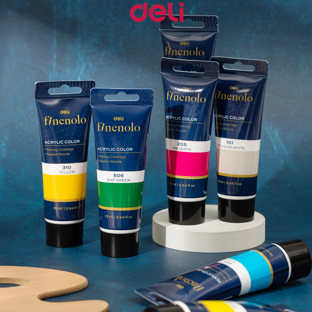 Finenolo by Deli Acrylic Paint 75ml/pcs Art Painting Supplies EC75