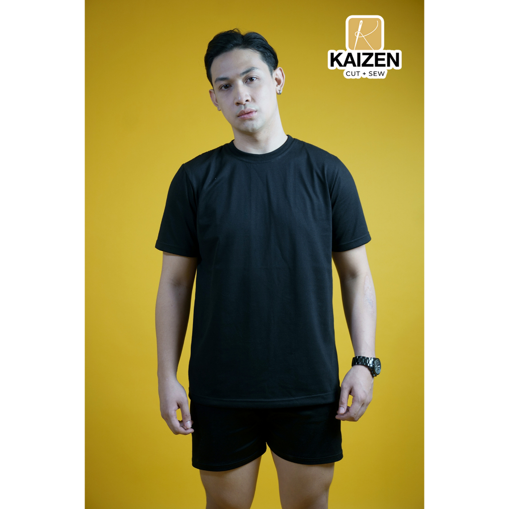 PLAIN BLACK SHIRT (230GSM) BY KAIZEN CUT & SEW Shopee Philippines