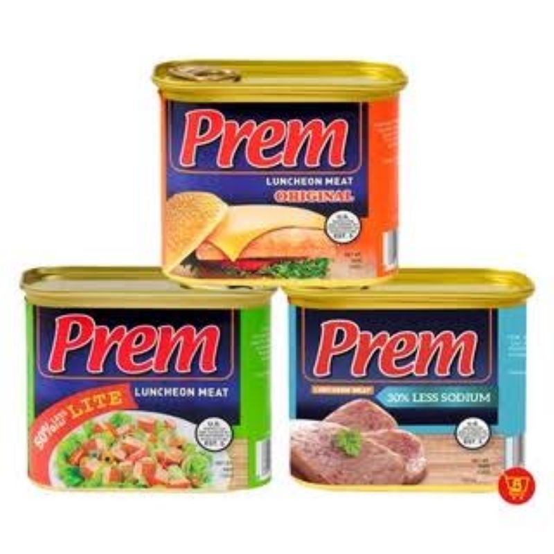 Prem Original, Prem Less Sodium, Prem Lite Luncheon Meat 340g Easy Open