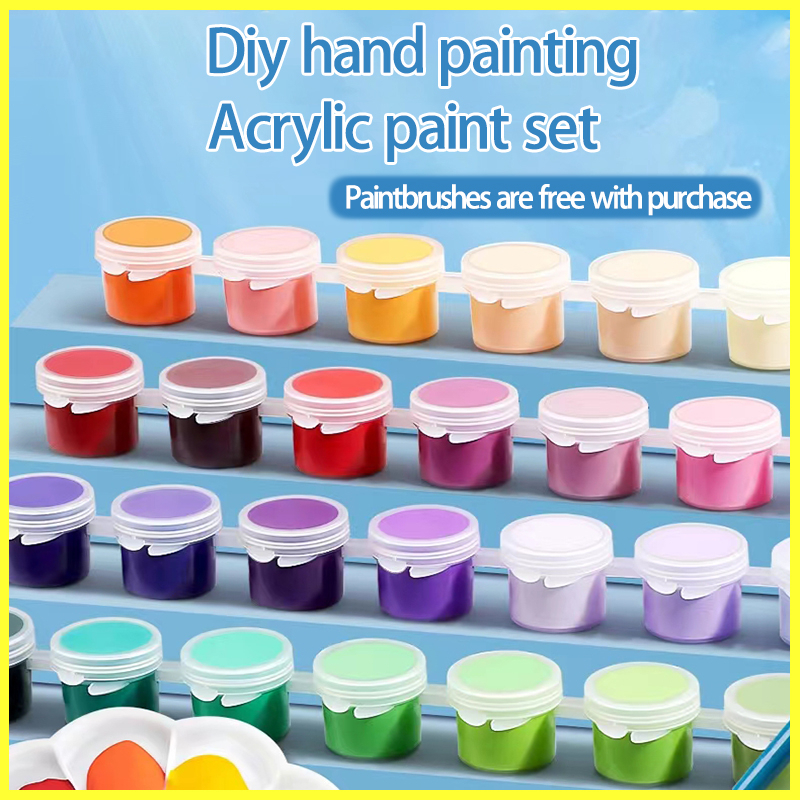 6/12 colors Acrylic Paint Set DIY Wall Drawing Painting Art Supplies